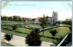 WALKERVILLE, ONTARIO Canada   ST. MARY'S CEMETERY ca 1910s  Postcard 
