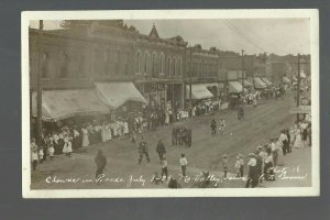 Missouri Valley IOWA RP 1909 CLOWNS in PARADE Main Street nr Council Bluffs