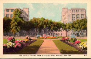 Canada Winnipeg The General Hospital From Alexander Park