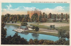 CLEVELAND, Ohio, 1910-1920s; Bird's Eye View Of Rockefeller Park