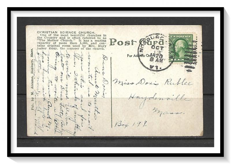 Massachusetts, Boston - Christian Science Church - [MA-521]