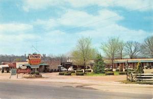 Columbia Tennessee Stones Motor Court Street View Antique Postcard K50992