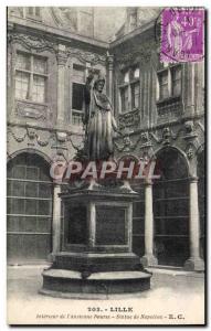 Postcard From Old Lille Interior I & # 39Ancienne Exchange Statue of Napoleon...