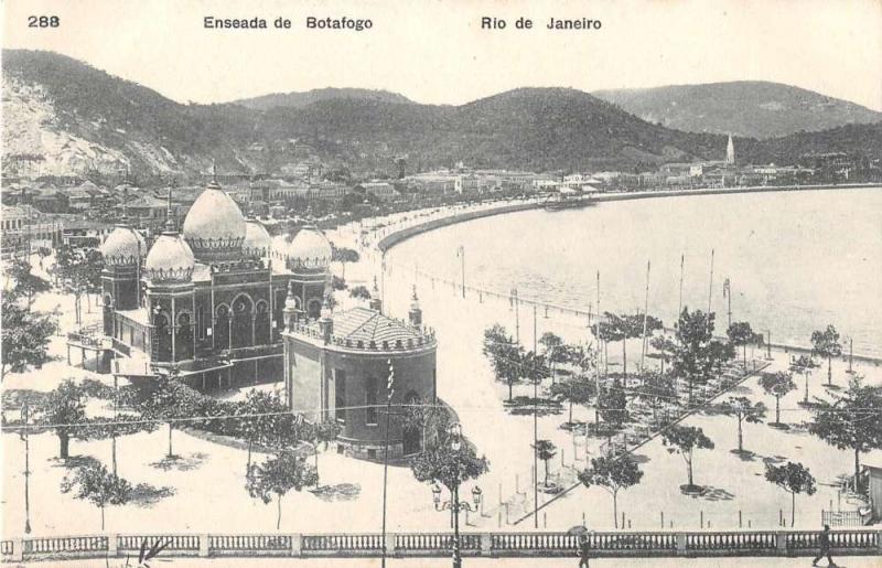 Rio de Janeiro Brazil Enseada de Botafogo Scenic View Antique Postcard J49111