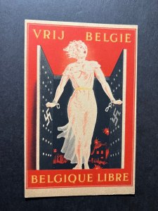 Mint Belgium Postcard Free Belgium Vrij Belgie Belgique Libre Liberation WW2