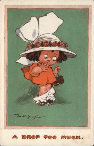 Fred Spurgin Cute Little Girl Loses Bloomers Pants Comic c1910 Vintage Postcard