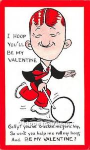 I Hoop you'll be my Valentine Vinegar Valentine Unused 