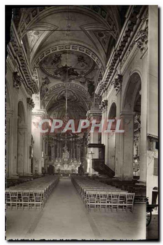 Postcard Old Sospel Eglise Saint Michel Interior