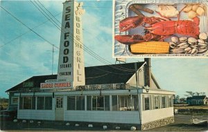 Massachusetts Cape Cod Bob's Sea Grill roadside 1950s Harrison Postcard 22-776