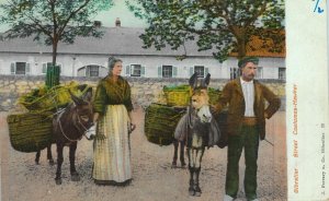 92331 - GIBRALTAR - VINTAGE   POSTCARD -  STREET  VENDORS Hawkers