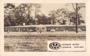 Lebanon Indiana Lebanon Motel Real Photo Vintage Postcard AA44890