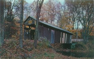 Colombiana County Ohio Teegarden Covered Bridge 35-15-05 Chrome Postcard Unused