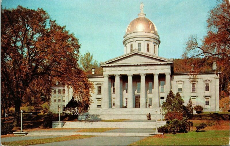 State Capitol Montpelier Vermont VT Postcard Tichnor VTG UNP Vintage Unused  