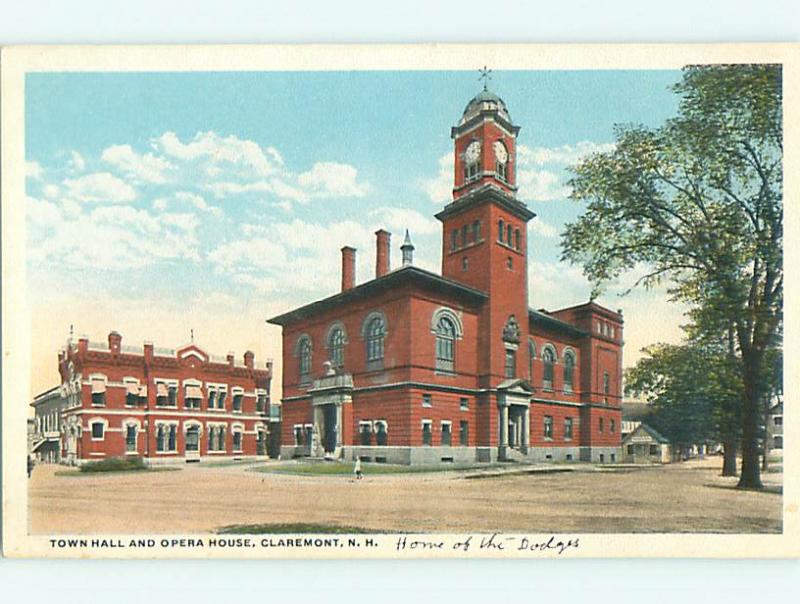 Unused W-Border OPERA HOUSE Claremont New Hampshire NH v4447