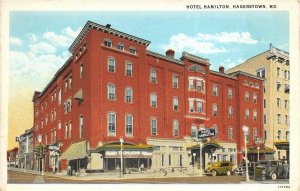 Hagerstown Maryland 1930s Postcard Hotel Hamilton