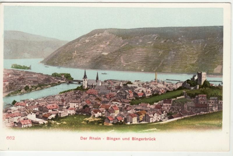 GERMANY   Der Rhein - BINGEN und BINGERBRUCK postcard