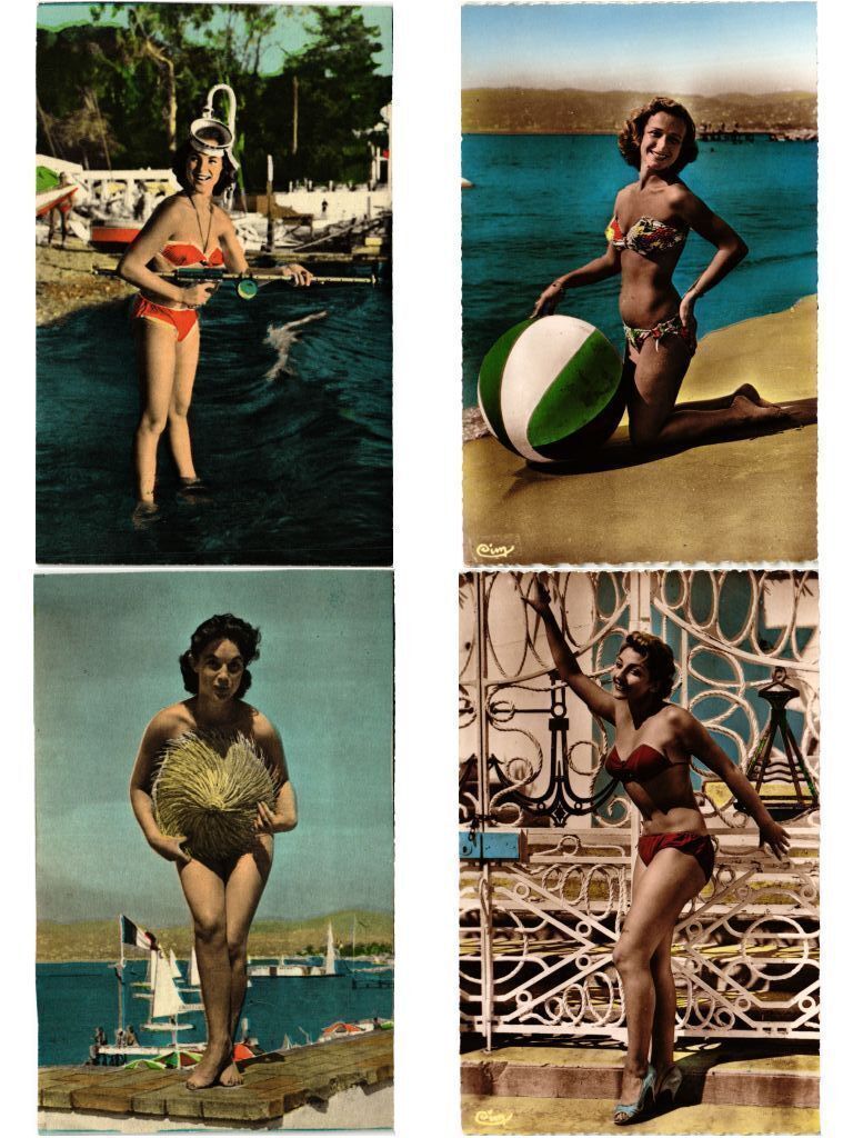 Lot De 22 Cartes Postales Vintage Pin Up - Période 1950 (L6130)