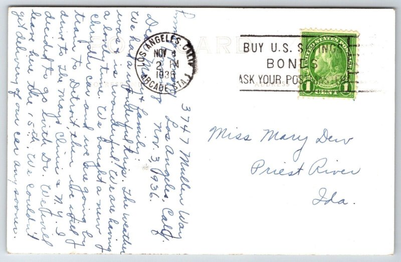 RPPC Panorama Loma Linda Sanitarium Hospital Loma Linda CA 1936 Postcard C16