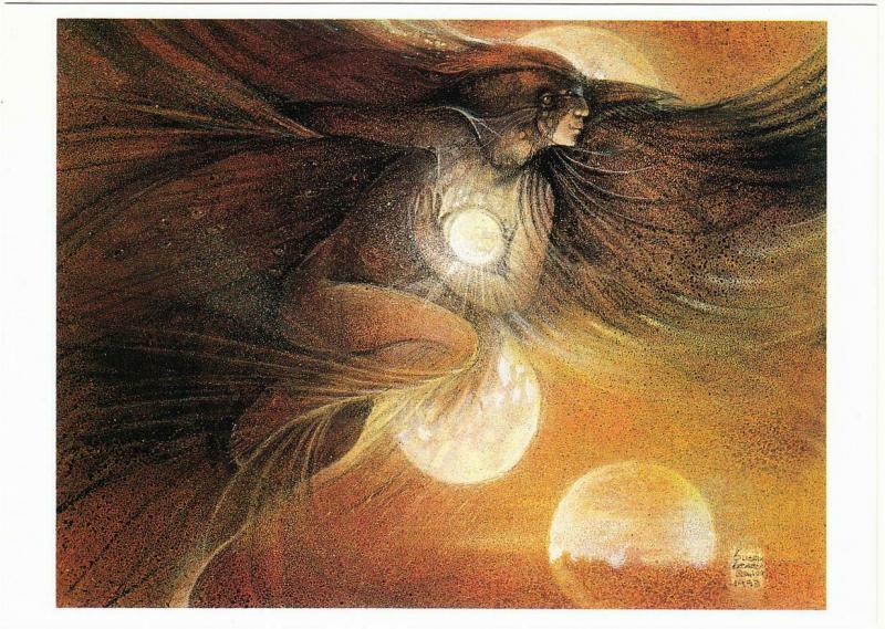 Raven's Love of Light by Susan Seddon Boulet Visionary Art Postcard