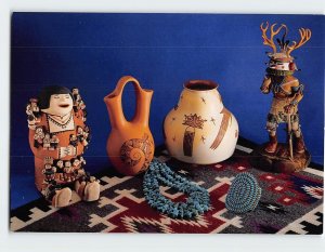 Postcard A variety of American Indian Art, The Heart Museum, Phoenix, Arizona