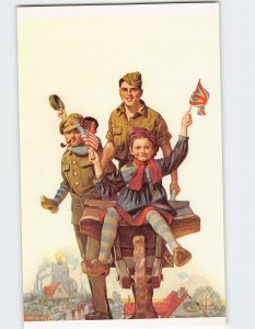 Postcard Smiles in Belgium Once More By Norman Rockwell
