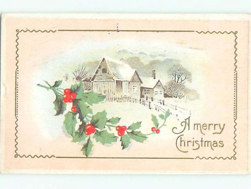 Divided-Back CHRISTMAS SCENE Great Postcard W8690