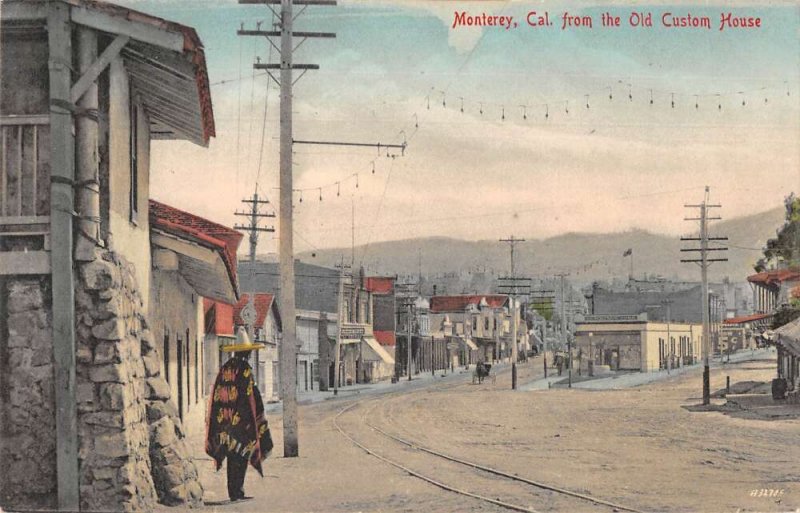 Monterey California View from Old Custom House Vintage Postcard AA27720