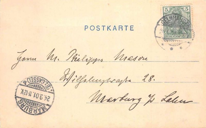 Gelnhausen Germany Church Vintage Postcard AA62848