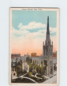 Postcard Grace Church New York City New York