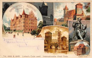 Nurnberg Germany c1909 Postcard Gruss Aus Grand Hotel Rudolf Lotz