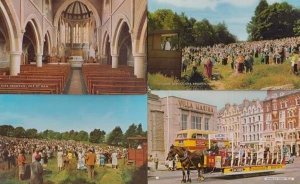 Isle Of Man Open Air Service + Church Interior + Horse Tram 4x 1960s Postcard s