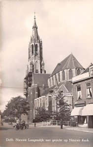 Nieuwe Langendijk met gezicht op Nieuwe Kerk Delft Holland Unused 