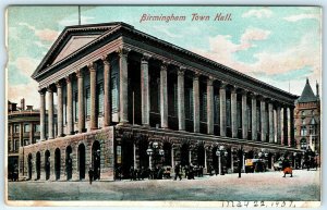 UDB 1907 Victoria Square, Birmingham Town Hall England Postcard Neoclassical A23