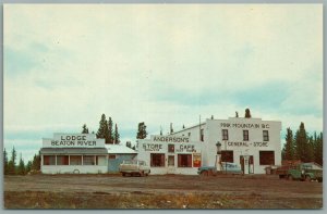 BEATON RIVER LODGE ALASKA HIGHWAY VINTAGE POSTCARD