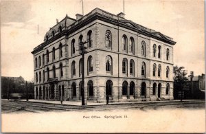 Postcard Post Office in Springfield, Illinois