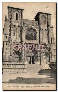Postcard The Old Isere picturesque Vienna cathedral Saint Maurice dated XI ce...
