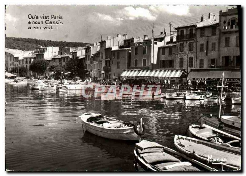 Modern Postcard Cassis Sea Wharf Bar Baux Ships of the Navy Cafe de France