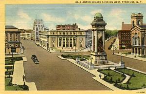 NY - Syracuse, Clinton Square Looking West