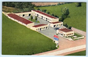 JOHNSON CITY, Tennessee TN ~ Roadside PLAZA MOTEL c1940s Linen Postcard 