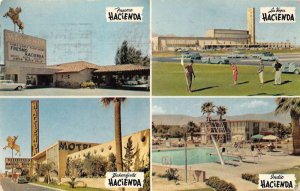 California Nevada Hacienda Motels Indio Las Vegas Bakersfield Postcard AA30838