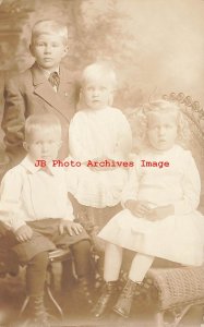 Unknown Location, RPPC, Studio Shot, Johnson Children 1913, Photo