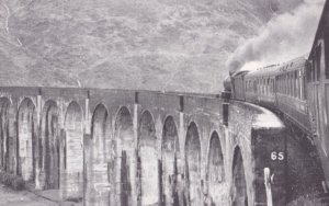 Fort William Train at Glenfinnan Viaduct West Highland Line Postcard