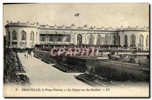 Old Postcard Deauville La Plage Fleurie Casino Seen Gardens
