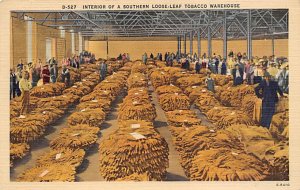 Interior of a southern looseleaf tobacco warehouse Tobacco Unused 