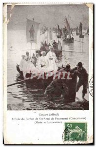 Old Postcard Guillou Arrival of Pardon Ste Anne From Fouesnant