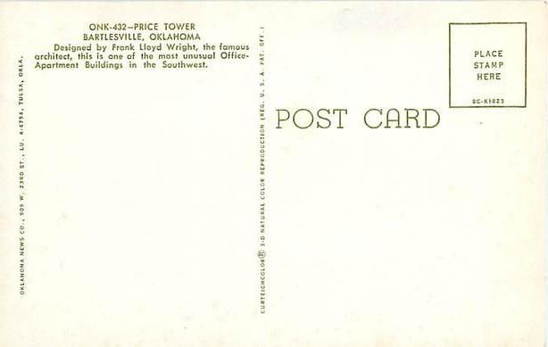 Price Tower in Bartlrsville Oklahoma OK