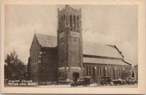 Moose Jaw SK English Church Sask Saskatchewan Auto Unused Heliotype Postcard F72