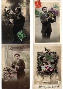 MAN GENTLEMEN GLAMOUR REAL PHOTO 300 Vintage Postcards Pre-1940 (L2455)