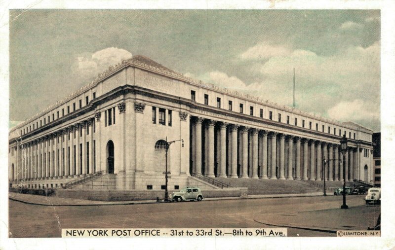 USA New York Post Office New York City Vintage Postcard 07.36