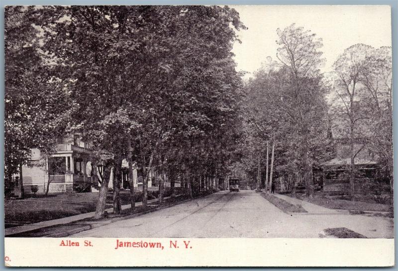 JAMESTOWN NY ALLEN STREET ANTIQUE POSTCARD